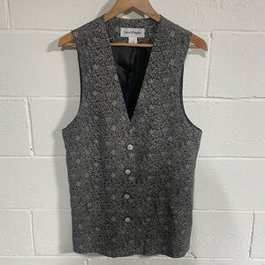Norton McNaughton Vintage Women Floral Vest Sz 10